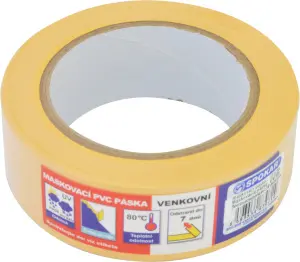 Spokar maskovací PVC páska, venkovní, odolná UV a vodě, lepí týden, 38mm × 33m